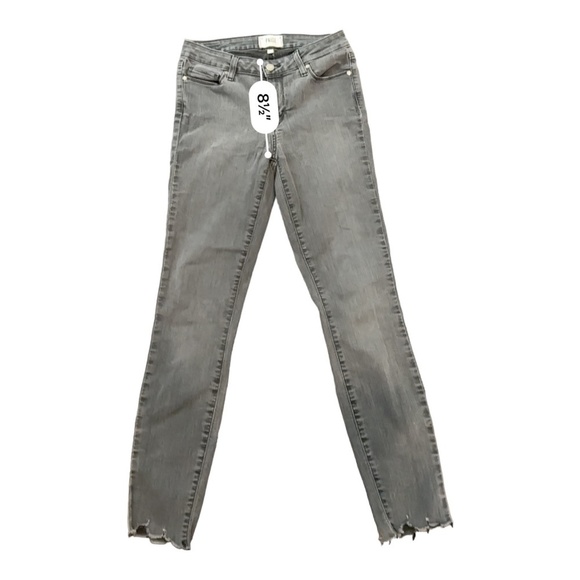 PAIGE | Verdugo Ankle Gemma Gray Raw Hem Jeans | Size 27 - Picture 7 of 9